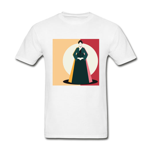 Woman in Green Korean Hanbok Abstract- Unisex Ultra Cotton Adult T-Shirt