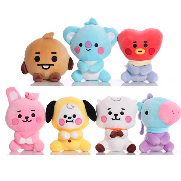 K-Pop Super Star BT21 BTS Plush Animals - CHIMMY, COOKY, KOYA, MANG an