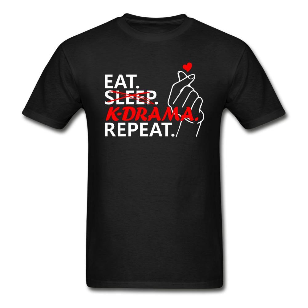 EAT. NO SLEEP. K-DRAMA. REPEAT.- Unisex Ultra Cotton T-Shirt - Hot Like Kimchi