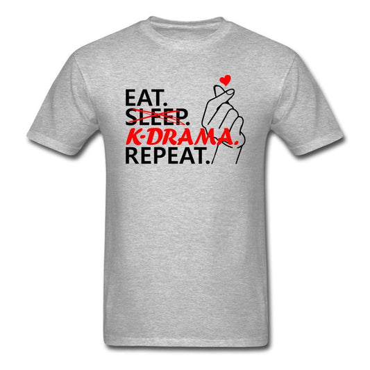 EAT. NO SLEEP. K-DRAMA. REPEAT.- Unisex Ultra Cotton T-Shirt - Hot Like Kimchi