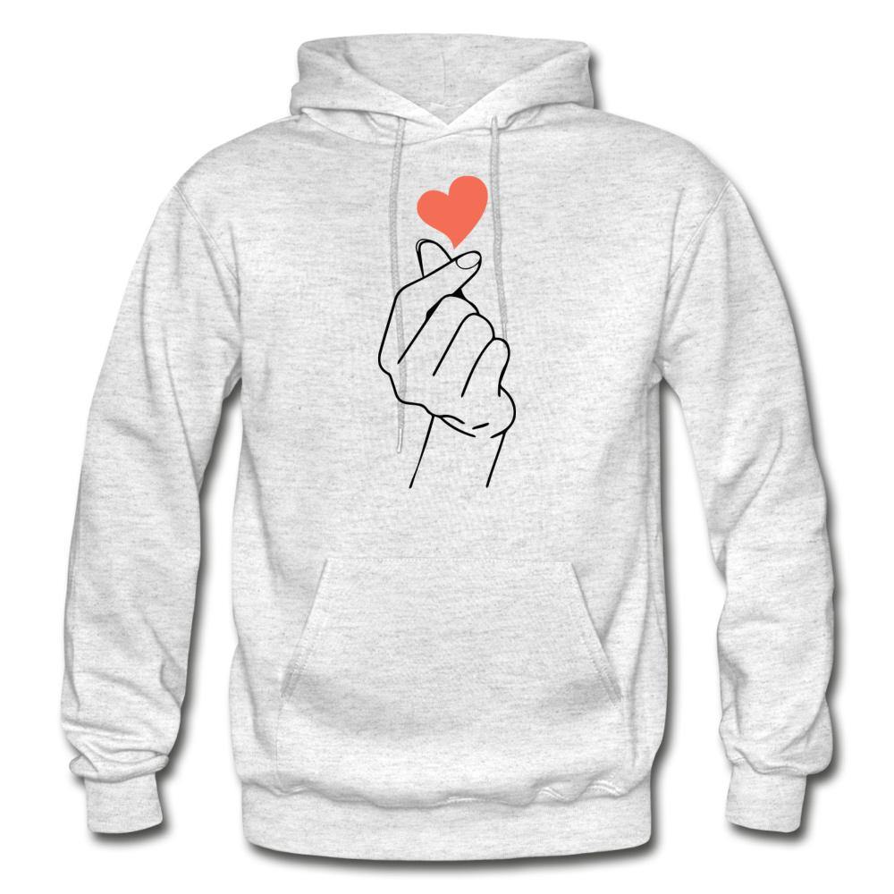 Korean Finger Heart Gesture Light Unisex Hoodie - Hot Like Kimchi
