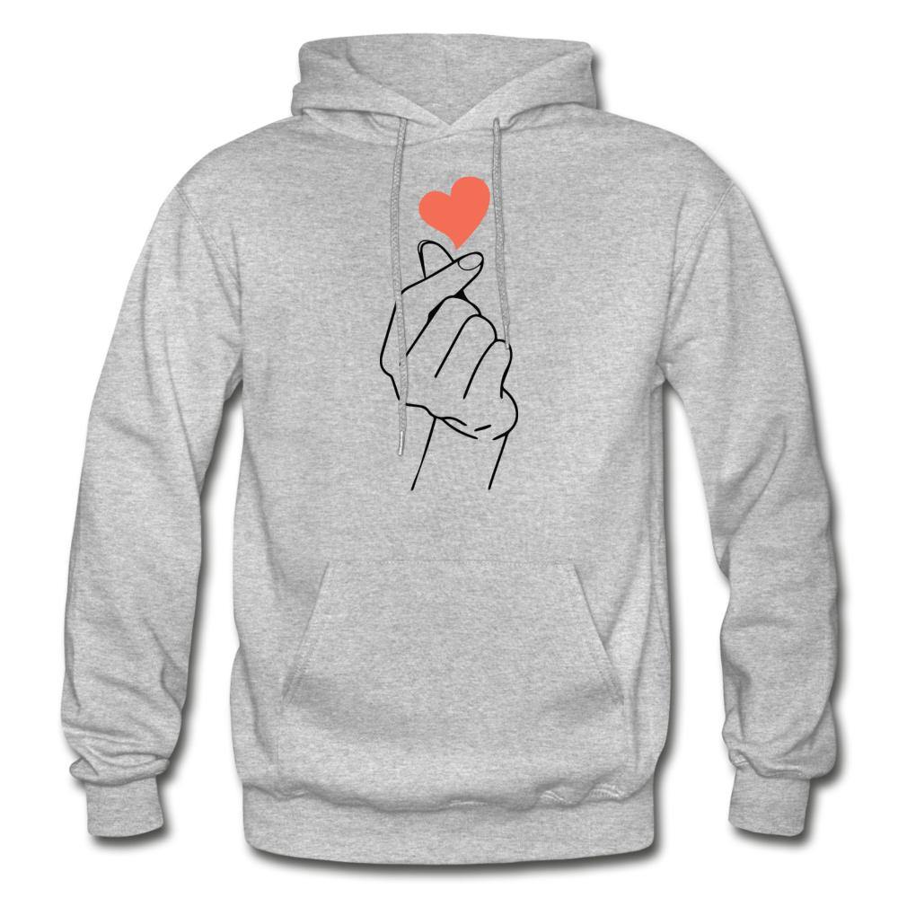 Korean Finger Heart Gesture Light Unisex Hoodie - Hot Like Kimchi