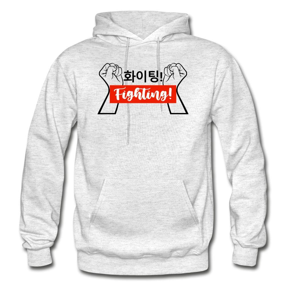 Korean Hangul 화이팅! Fighting! Fists Light Unisex Hoodie - Hot Like Kimchi