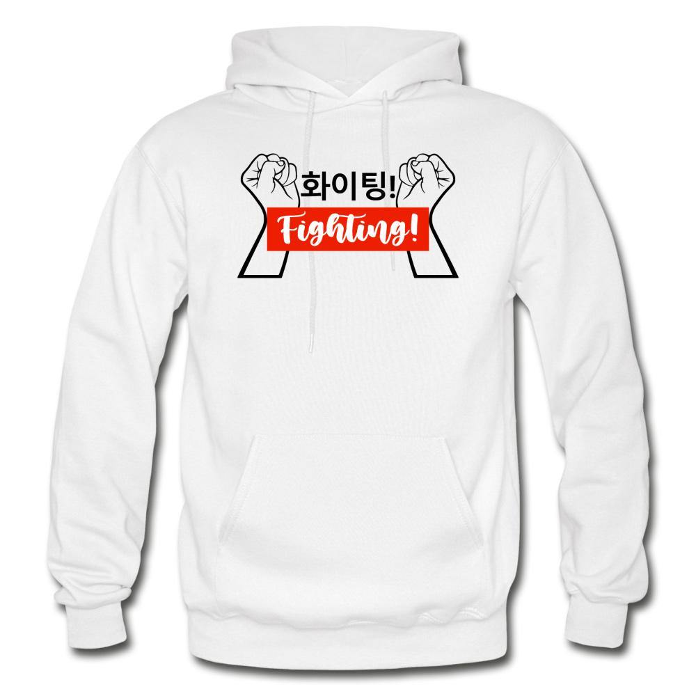 Korean Hangul 화이팅! Fighting! Fists Light Unisex Hoodie - Hot Like Kimchi