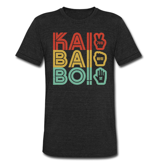 Korean "KAI BAI BO!"  (Rock Paper Scissors)- Retro Unisex Tri-Blend T-Shirt