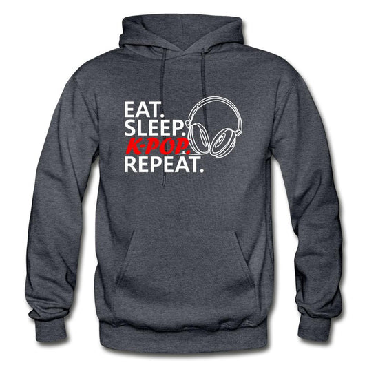 EAT. SLEEP. K-POP. REPEAT. Unisex Heavy Blend Hoodie - Hot Like Kimchi