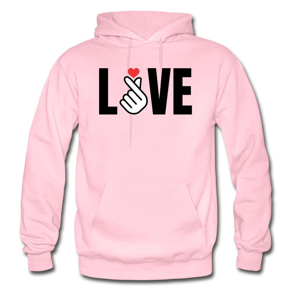 LOVE with Finger Heart Light Unisex Hoodie - Hot Like Kimchi
