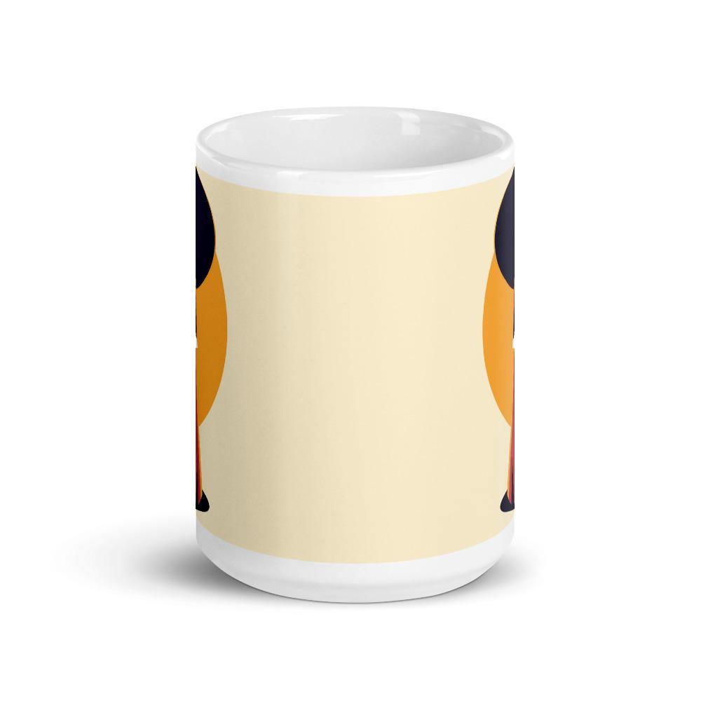 Woman in Korean Hanbok with Umbrella Abstract Mug - Hot Like Kimchi