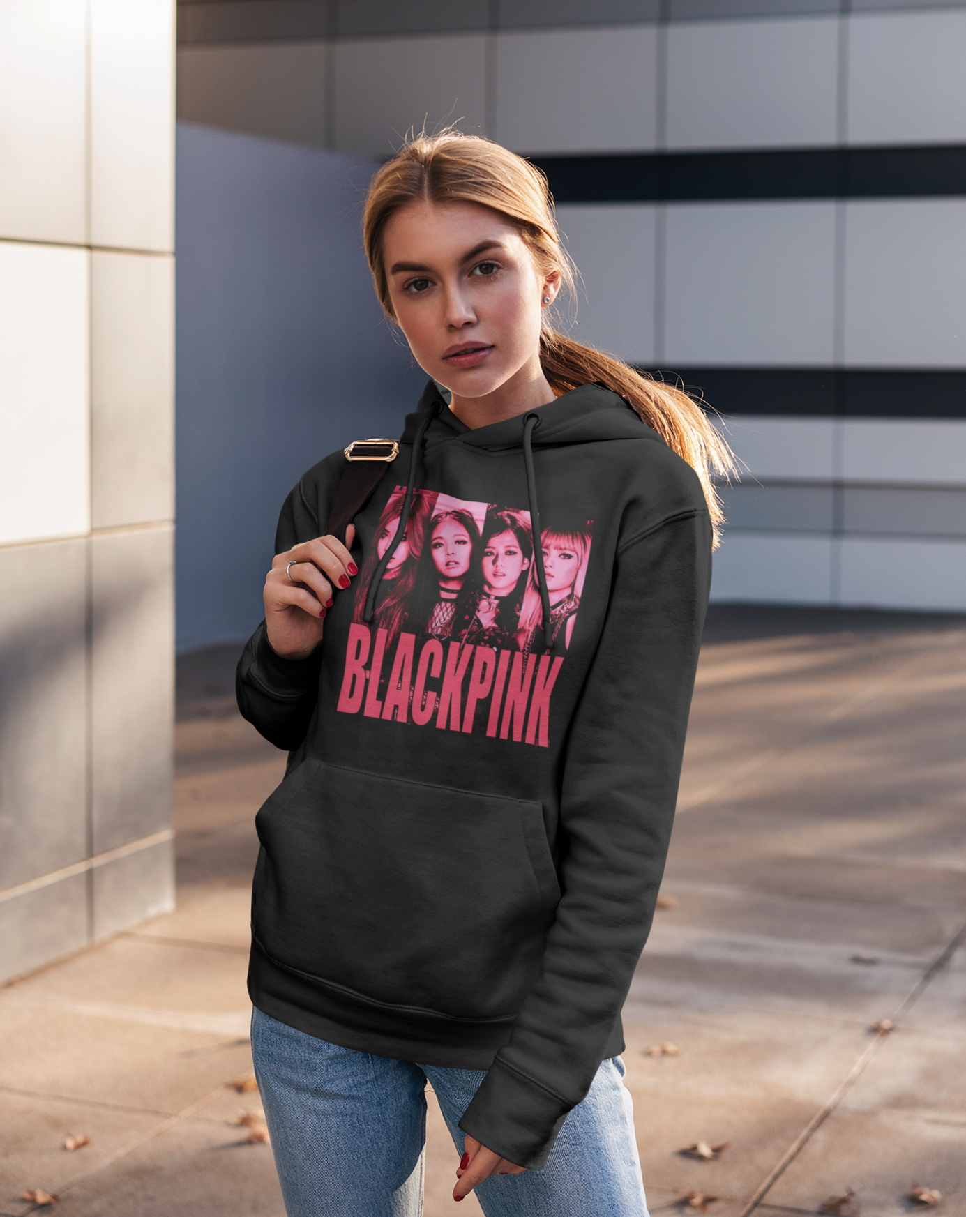 K-Pop BlackPink Group Graphic Jennie Rosé Lisa and Jisoo Unisex Hoodie - Hot Like Kimchi