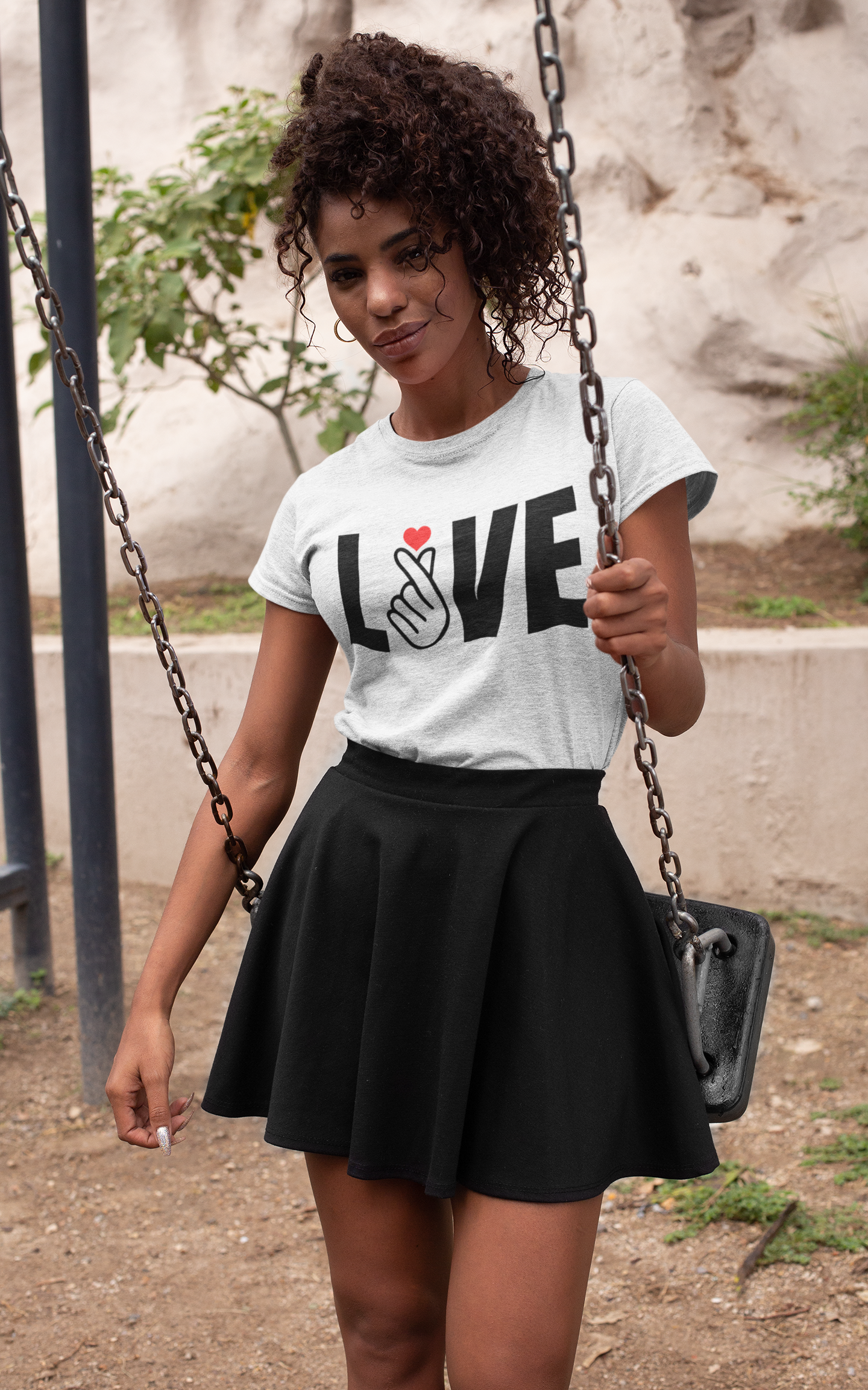 LOVE with Finger Heart- Light Unisex Ultra Cotton T-Shirt - Hot Like Kimchi