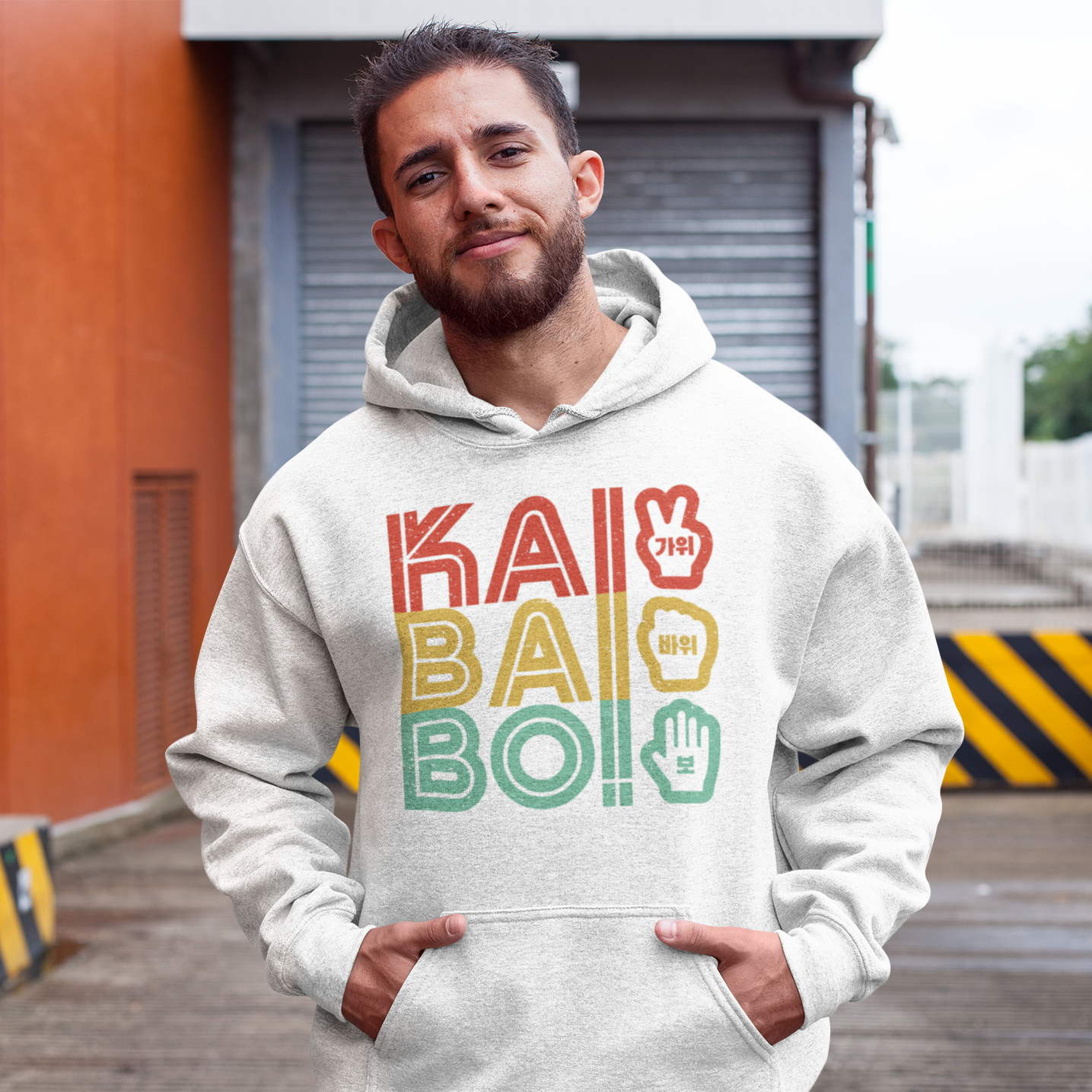 Korean "KAI BAI BO!" (Rock Paper Scissors) Retro Unisex Hoodie