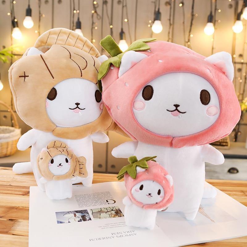 Popular Bungeoppang / Taiyaki or Strawberry Cat Plush Doll - Hot Like Kimchi