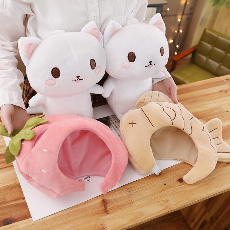 Popular Bungeoppang / Taiyaki or Strawberry Cat Plush Doll - Hot Like Kimchi