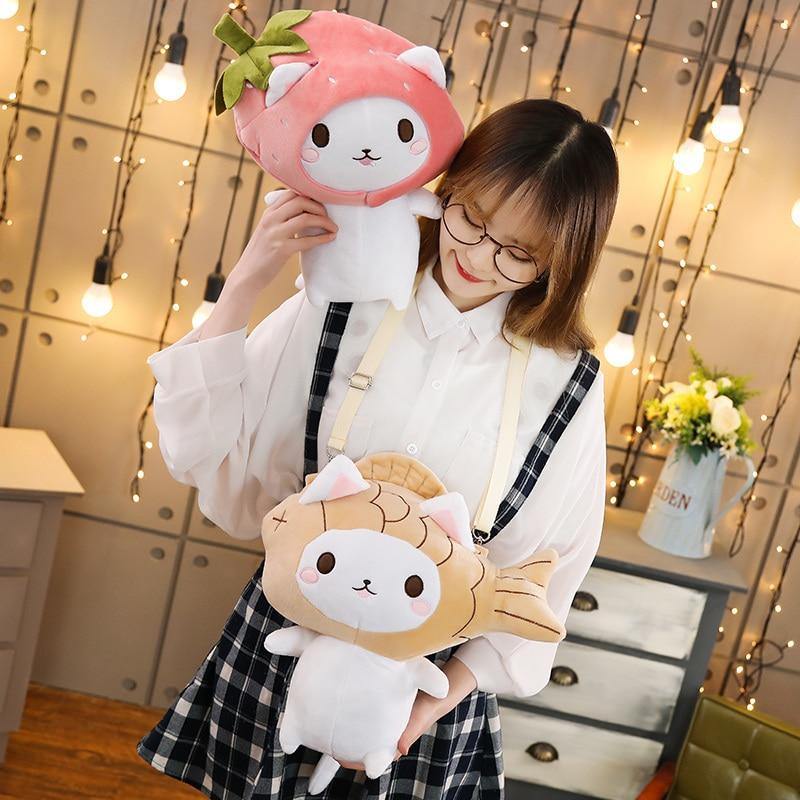 Popular Bungeoppang / Taiyaki or Strawberry Cat Plush Doll - Hot Like Kimchi