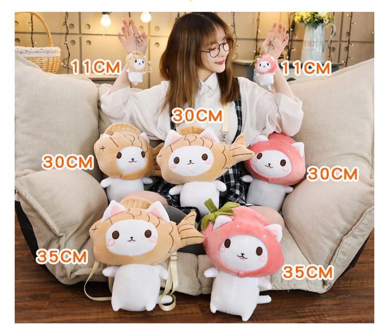 Popular Bungeoppang / Taiyaki or Strawberry Cat Plush Doll - Hot Like Kimchi