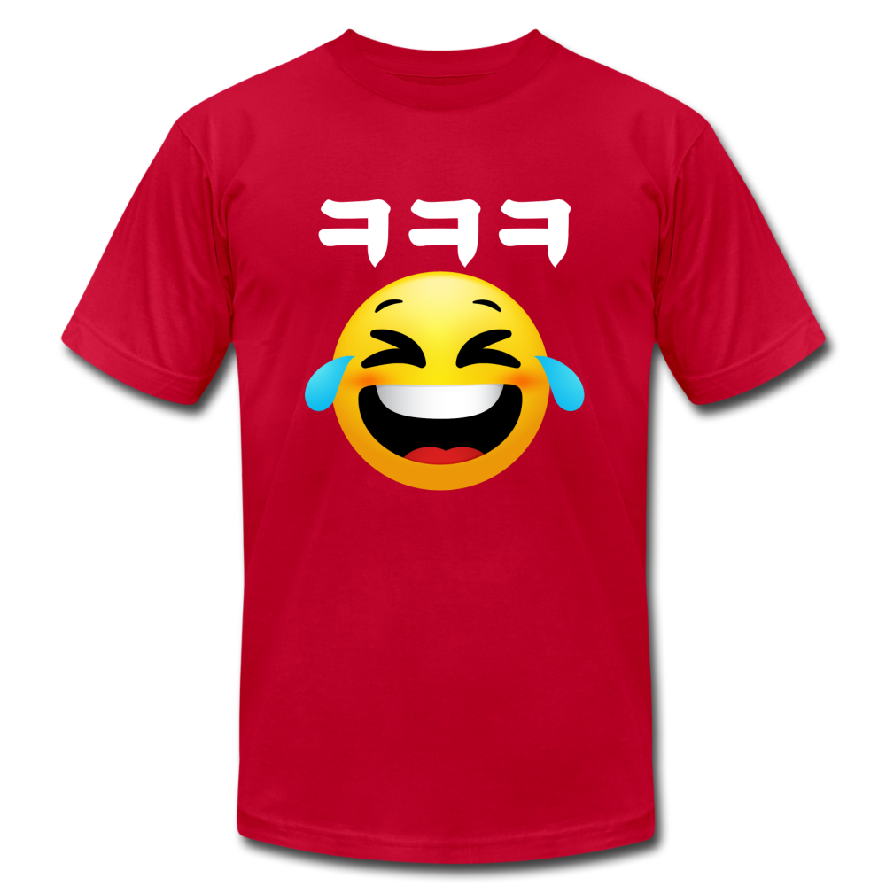 Emoji Laughing in Korean Hangul ㅋㅋㅋ (kekeke)-Unisex Jersey T-Shirt - Hot Like Kimchi