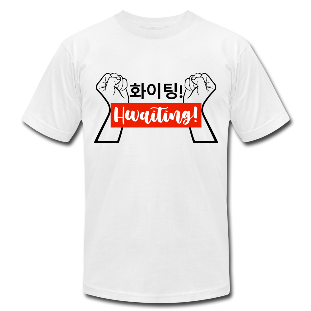 Korean Hangul 화이팅! Hwaiting! Fists- Light Unisex Jersey T-Shirt - Hot Like Kimchi