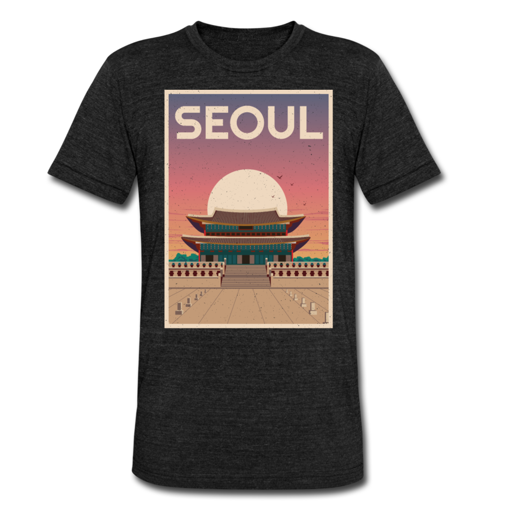SEOUL Pastel Sky Gyeongbokgung/Gyeongbok Palace- Unisex Tri-Blend T-Shirt - Hot Like Kimchi