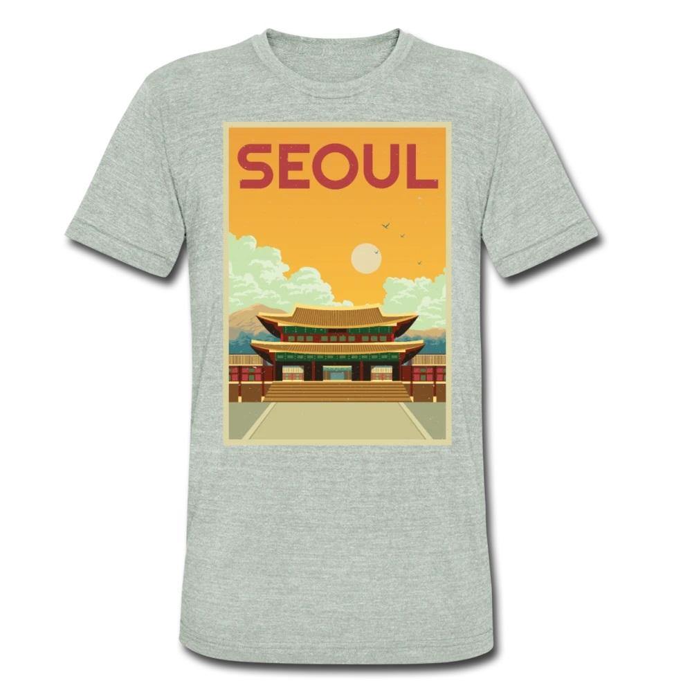 SEOUL Yellow Sky Gyeongbokgung/Gyeongbok Palace- Unisex Tri-Blend T-Shirt - Hot Like Kimchi