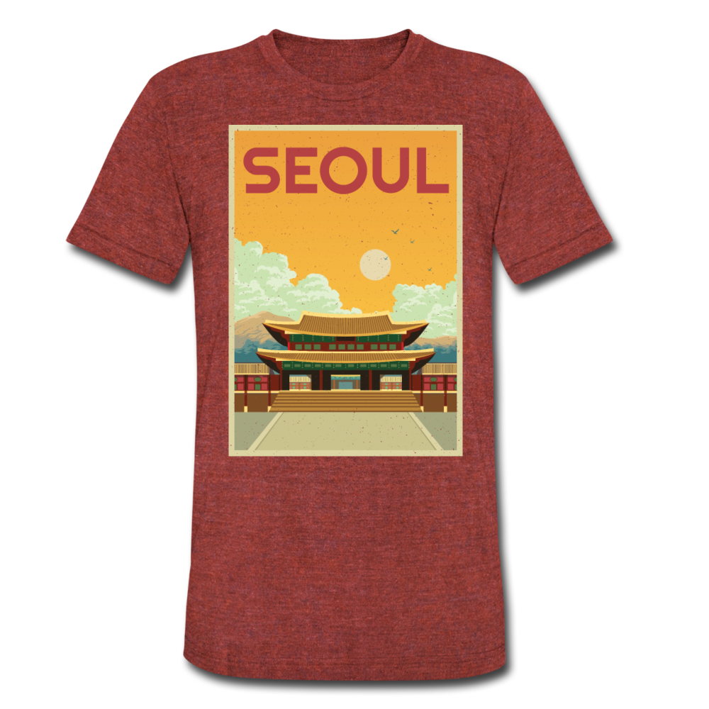 SEOUL Yellow Sky Gyeongbokgung/Gyeongbok Palace- Unisex Tri-Blend T-Shirt - Hot Like Kimchi