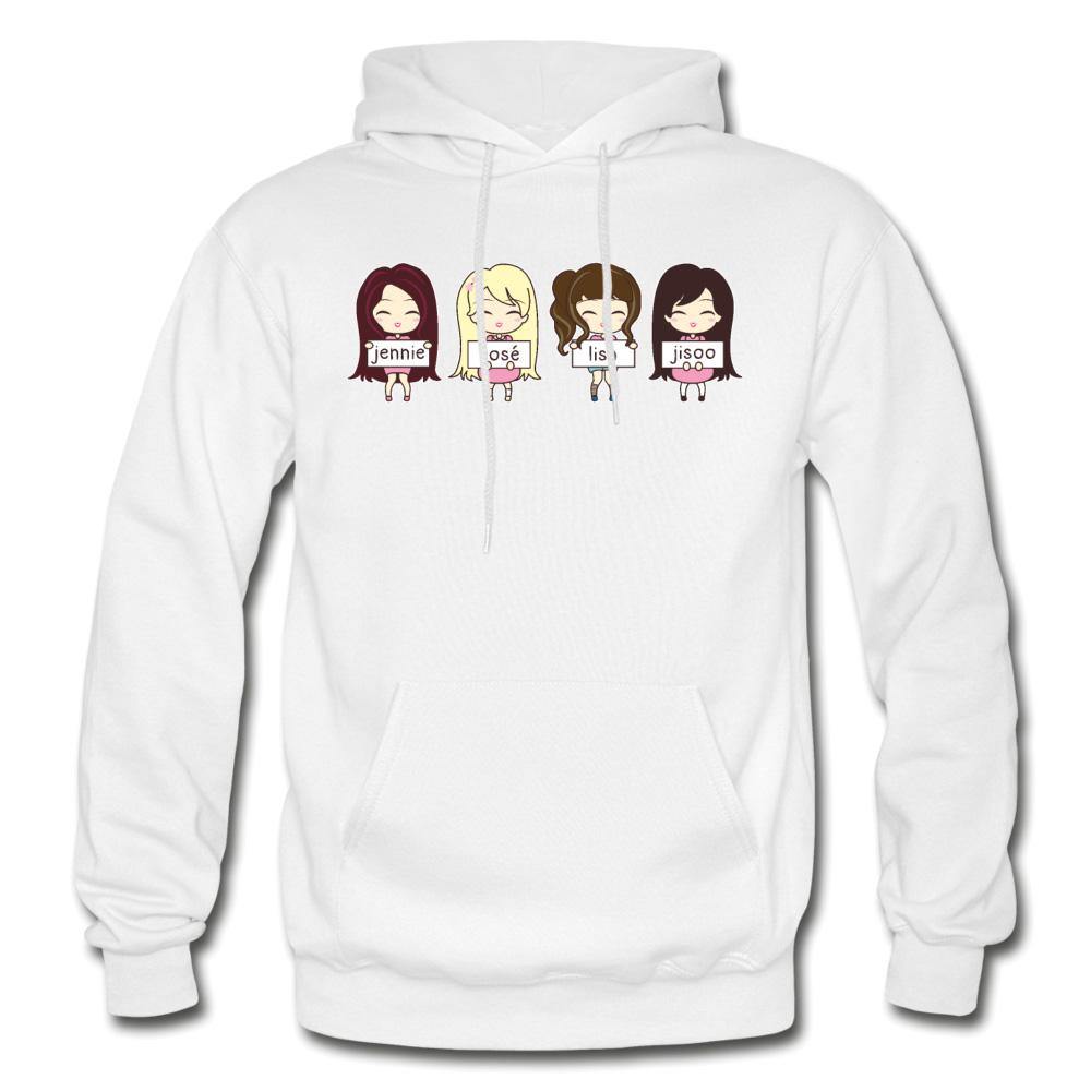 K-Pop BlackPink Cute Jennie Rosé Lisa and Jisoo Unisex Hoodie - Hot Like Kimchi