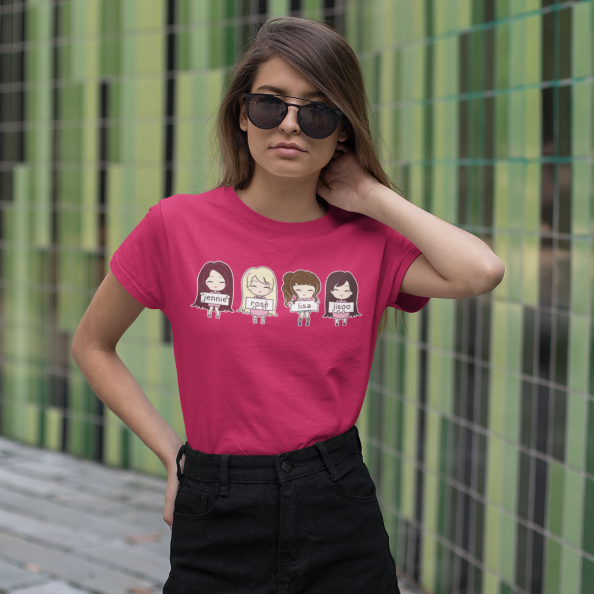 K-Pop BlackPink Cute Jennie Rosé Lisa and Jisoo- Unisex Ultra Cotton T-Shirt - Hot Like Kimchi