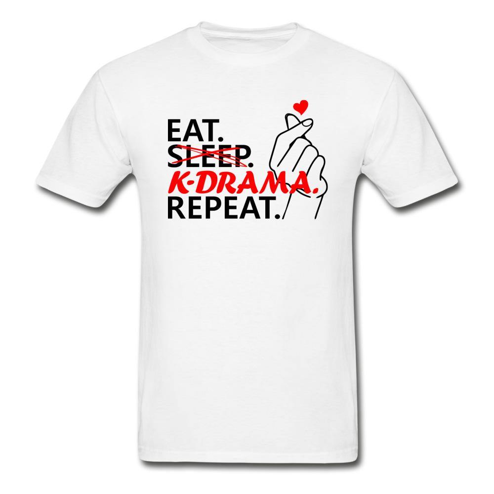 EAT. NO SLEEP. K-DRAMA. REPEAT.- Unisex Ultra Cotton T-Shirt - Hot Like Kimchi