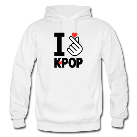 I Finger Heart K-POP Light Unisex Hoodie - Hot Like Kimchi