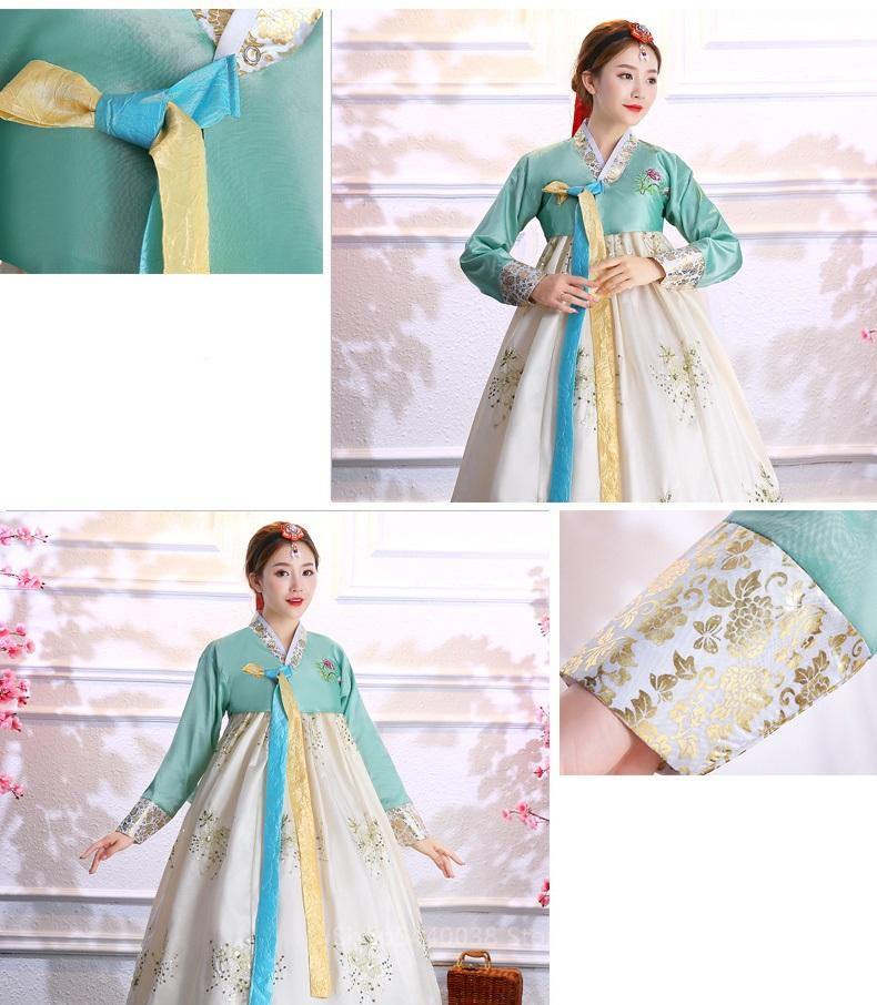 Women's Multicolor Sequined Hanbok - Hot Like Kimchi