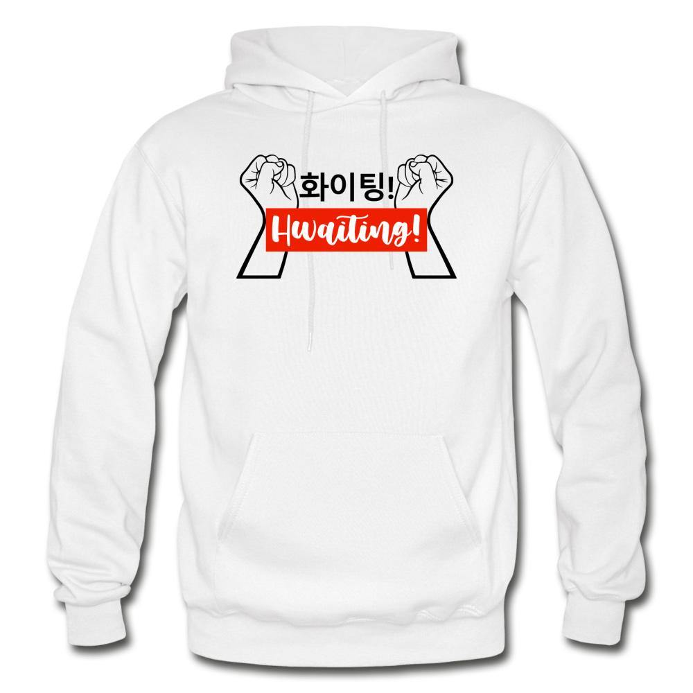 Korean Hangul 화이팅! Hwaiting! Fists Light Unisex Hoodie - Hot Like Kimchi