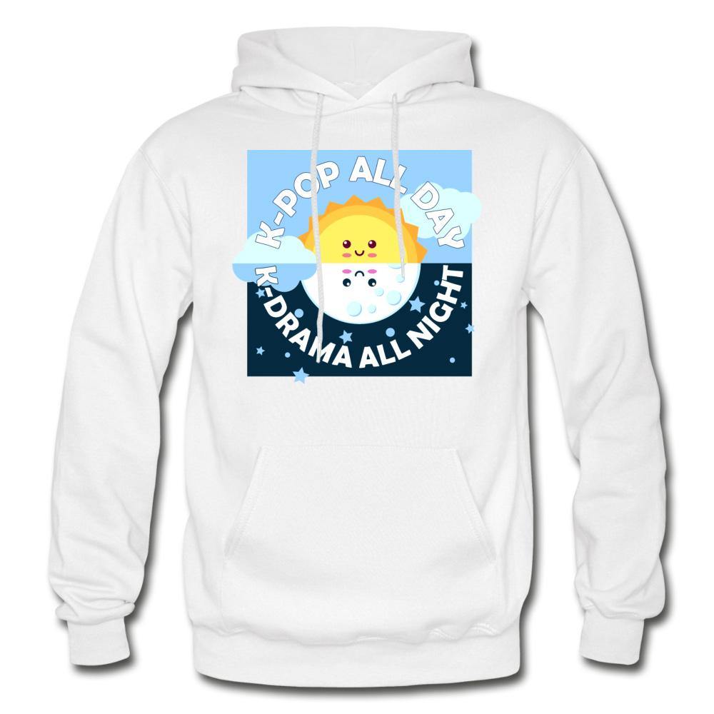 K-POP ALL DAY, K-DRAMA ALL NIGHT Unisex Hoodie - Hot Like Kimchi