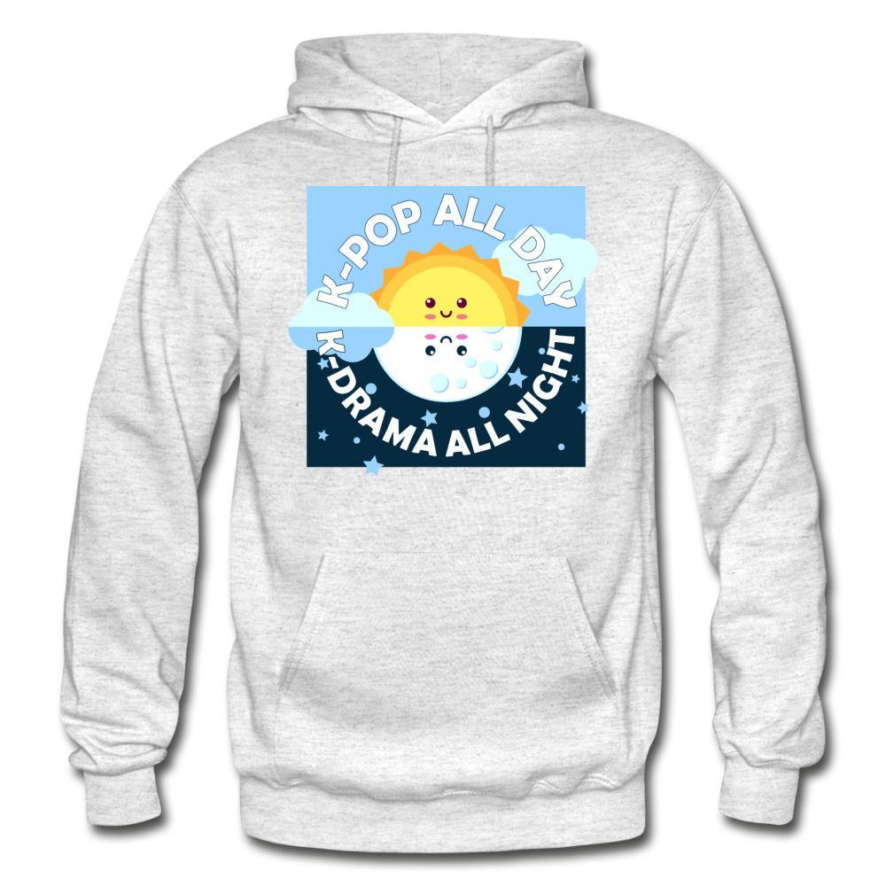 K-POP ALL DAY, K-DRAMA ALL NIGHT Unisex Hoodie - Hot Like Kimchi