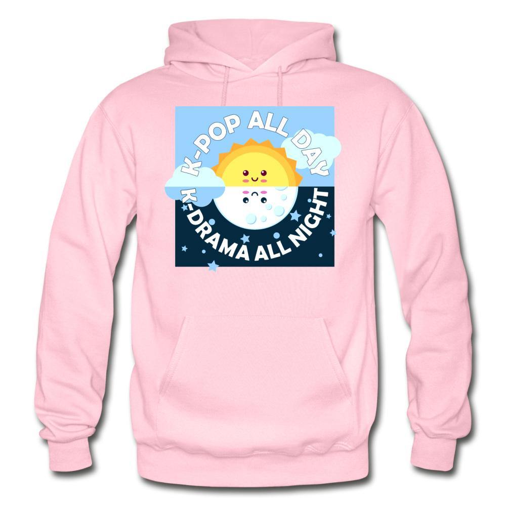 K-POP ALL DAY, K-DRAMA ALL NIGHT Unisex Hoodie - Hot Like Kimchi