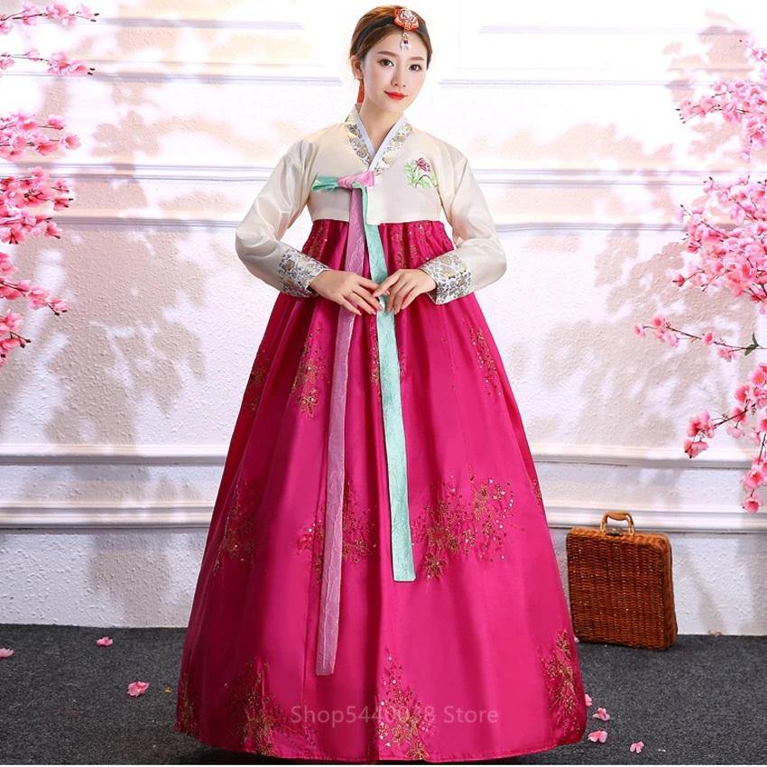 Women's Multicolor Sequined Hanbok - Hot Like Kimchi