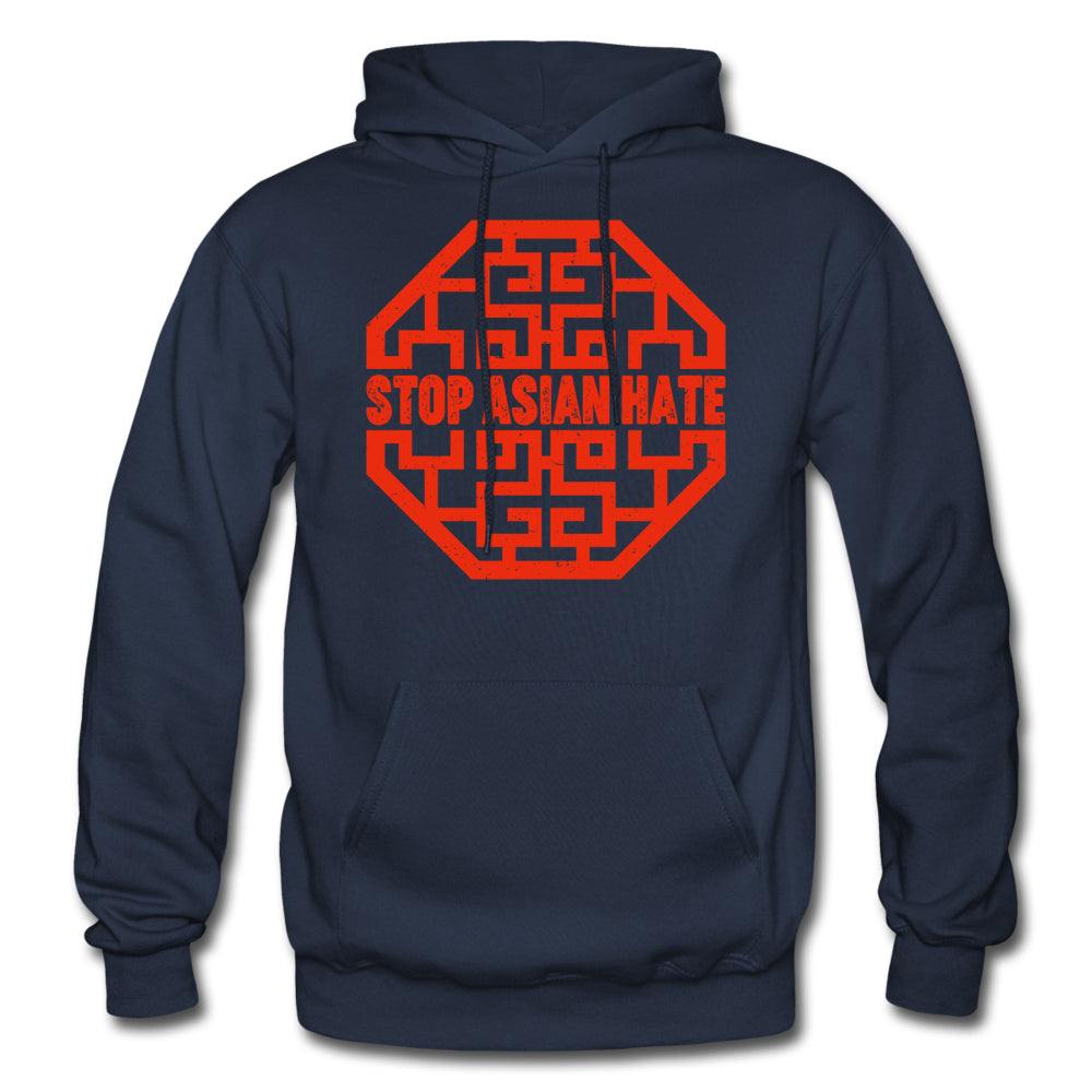 Stop Asian Hate Unisex Navy Blue Hoodie