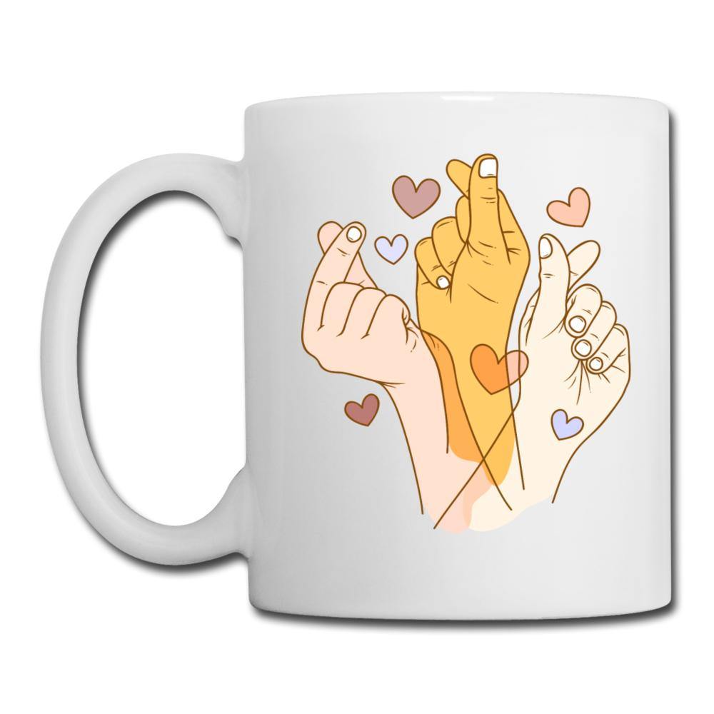 Trio of Finger Hearts Coffee/Tea Mug - Hot Like Kimchi