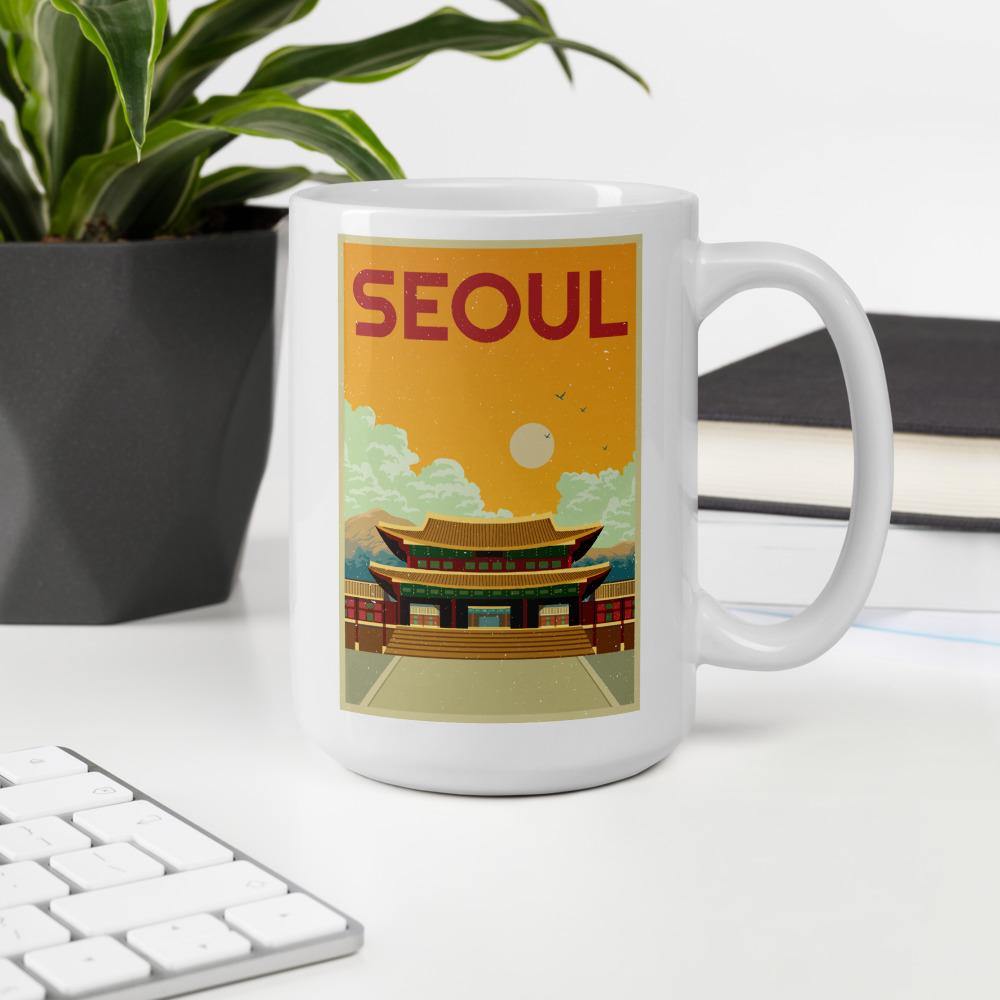 SEOUL Yellow Sky Gyeongbokgung/Gyeongbok Palace 15 oz. Mug - Hot Like Kimchi
