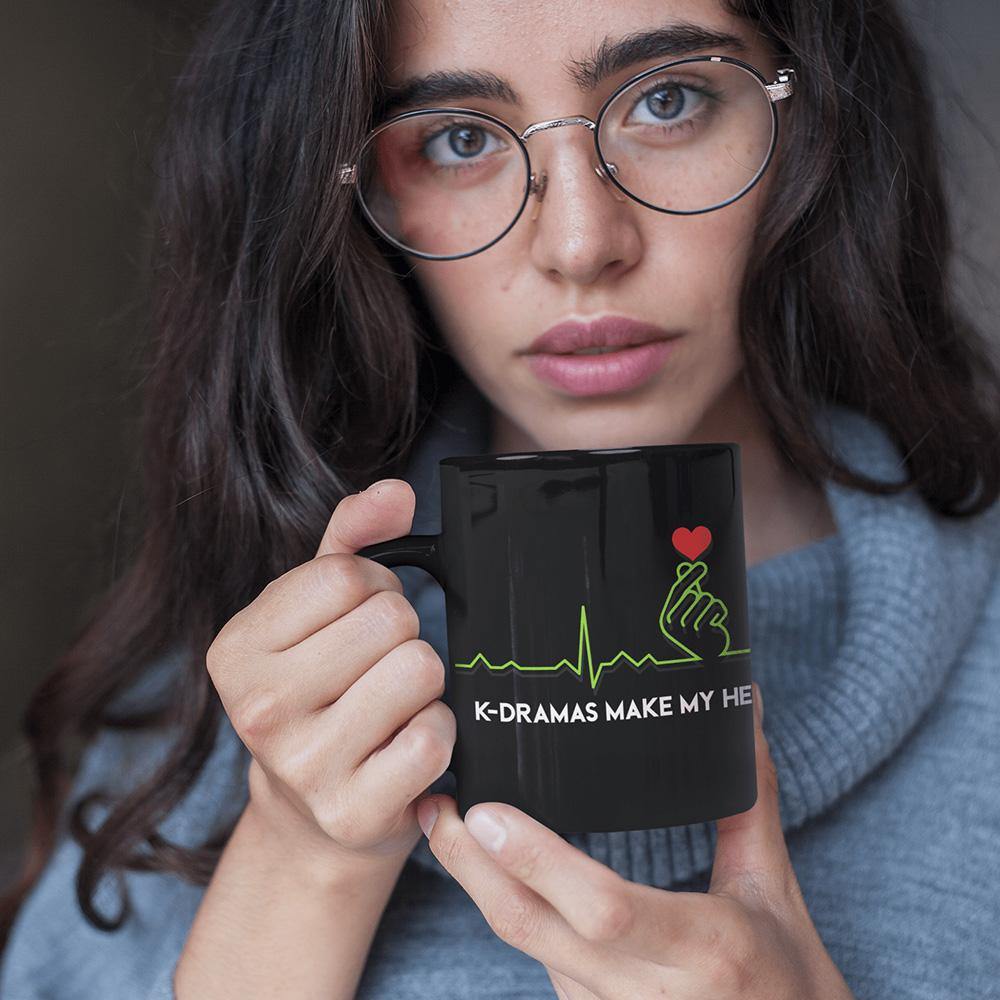 K-Dramas Make My Heart Skip A Beat- Full Color Panoramic Mug - Hot Like Kimchi