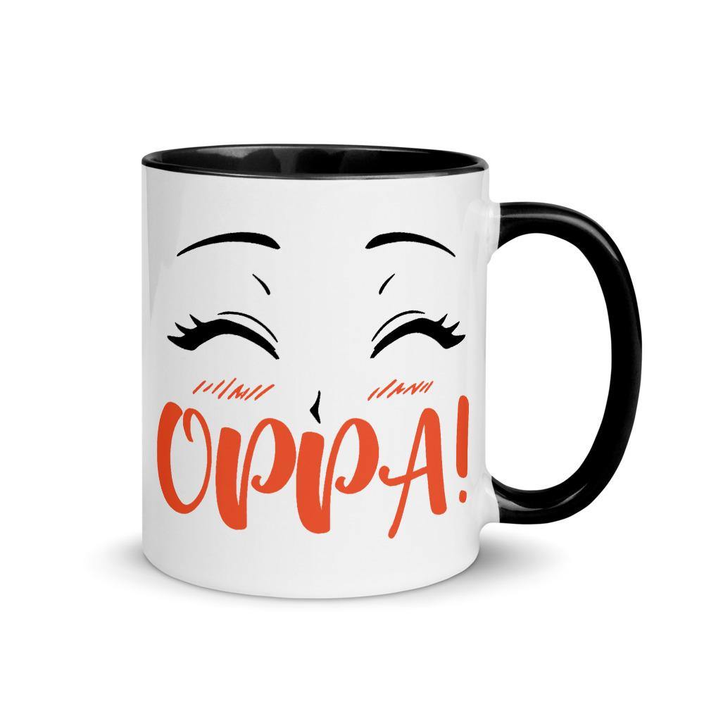 Happy Anime Eyes OPPA!- Contrast Coffee Mug - Hot Like Kimchi