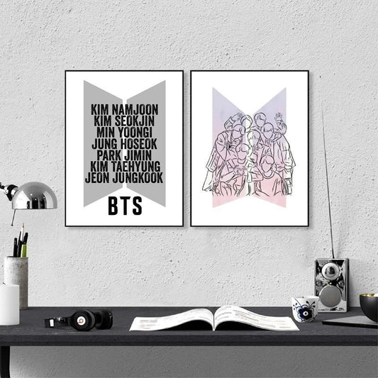 K-Pop Group BTS Canvas Poster Wall Art - Hot Like Kimchi
