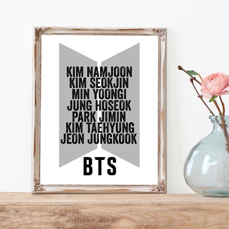 K-Pop Group BTS Canvas Poster Wall Art - Hot Like Kimchi