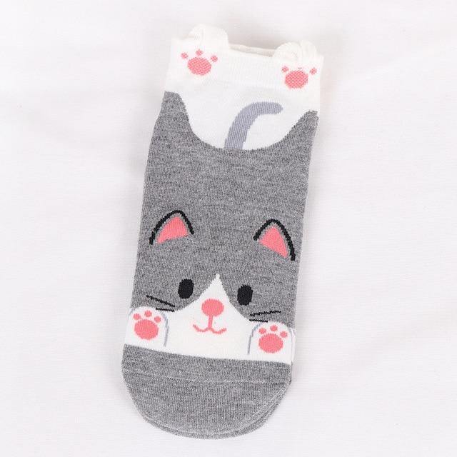 Adorable Animal Design Ankle Socks - Hot Like Kimchi