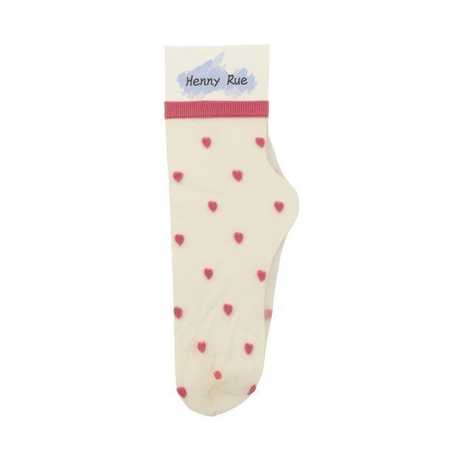 Stylish Transparent Heart Fashion Socks - Hot Like Kimchi