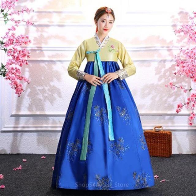 Women's Multicolor Sequined Hanbok - Hot Like Kimchi