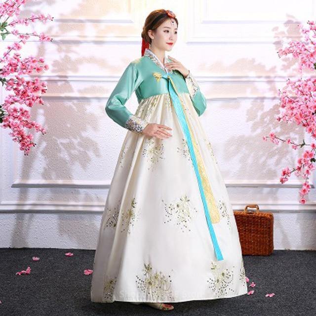 Women's Multicolor Sequined Hanbok - Hot Like Kimchi