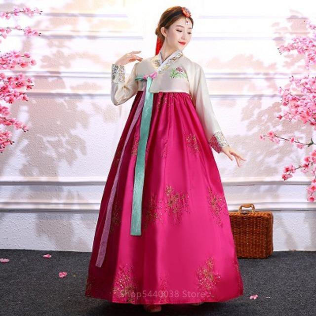 Women's Multicolor Sequined Hanbok - Hot Like Kimchi