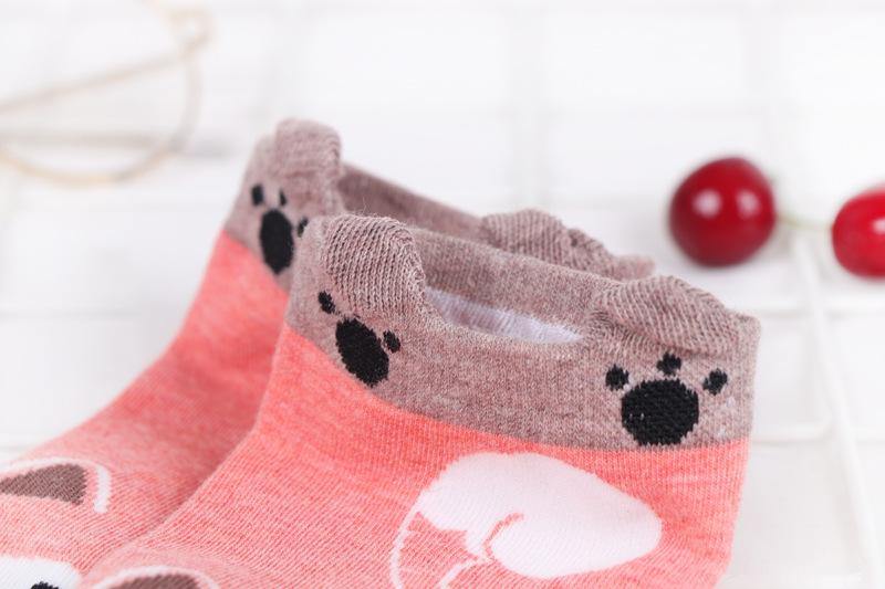 Adorable Animal Design Ankle Socks - Hot Like Kimchi