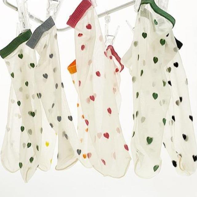 Stylish Transparent Heart Fashion Socks - Hot Like Kimchi