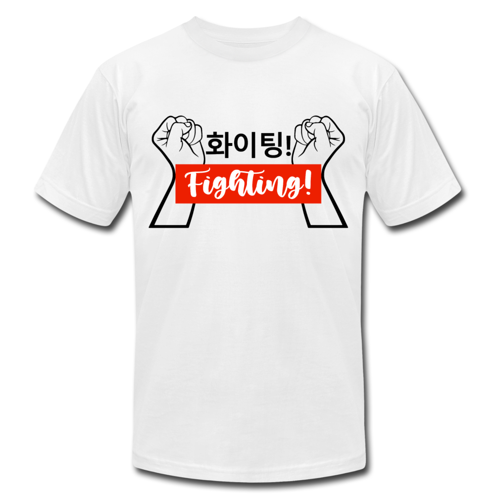 Korean Hangul 화이팅! Fighting! Fists- Light Unisex T-Shirt - Hot Like Kimchi