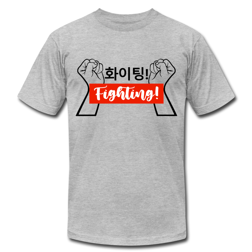 Korean Hangul 화이팅! Fighting! Fists- Light Unisex T-Shirt - Hot Like Kimchi